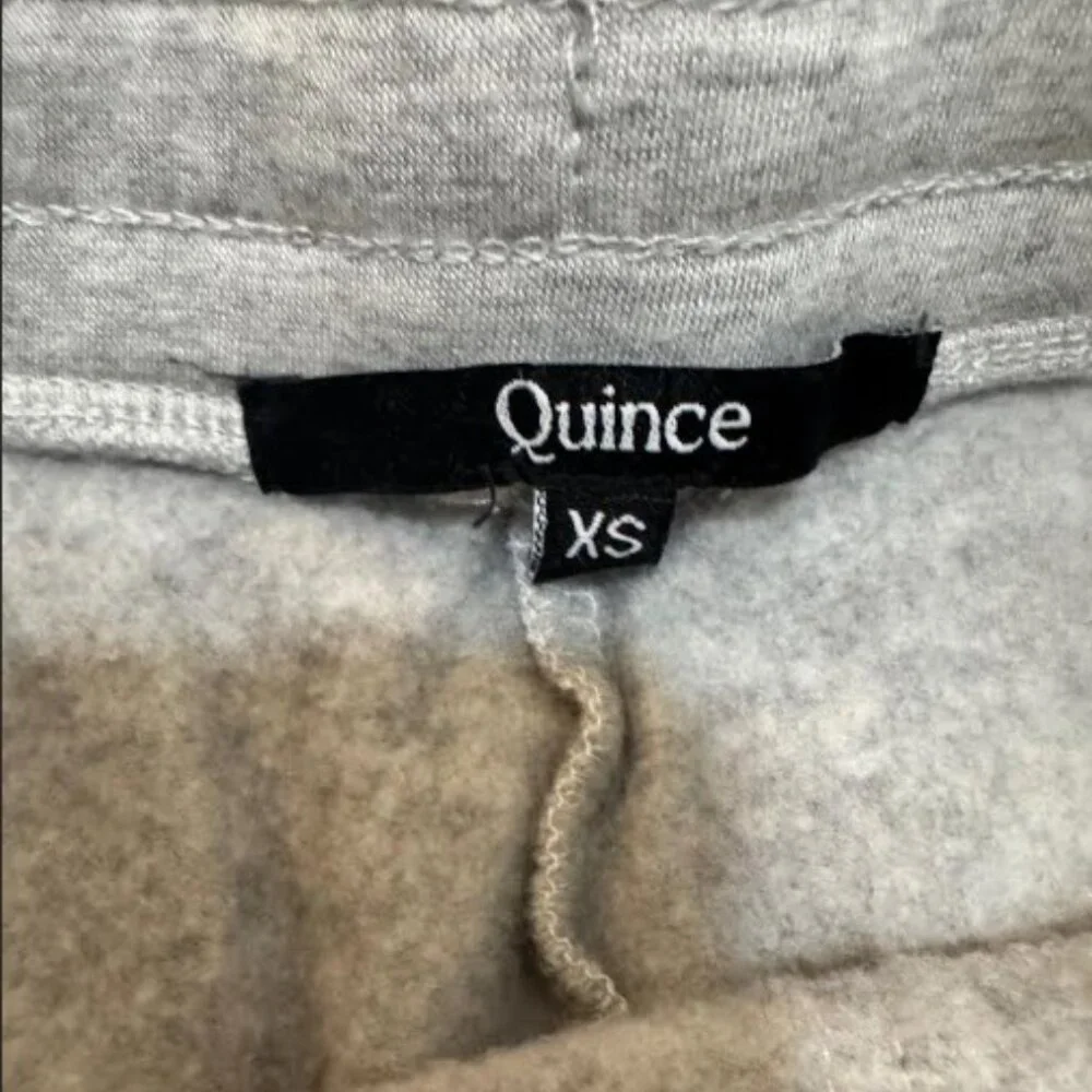Quince SuperSoft Fleece Cropped Wide Leg Pants in Heather Gray - Picture 3 of 9